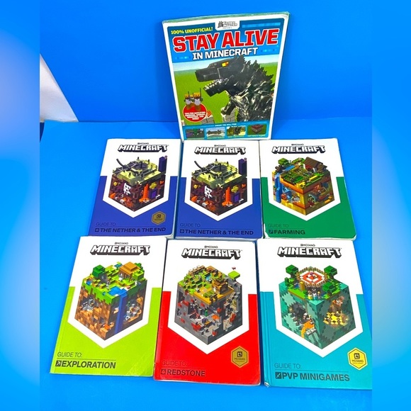 6 Minecraft Guide books Exploration Nether Redstone FARMING MINIGAMES - Picture 2 of 16